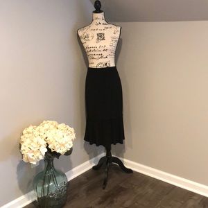 NWOT Black skirt with swinging ruffle bottom